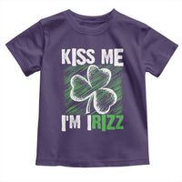 Funny St. Patrick's Day Toddler T Shirt Kiss Me I'm iRizz Shamrock
