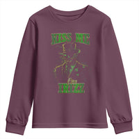 Funny St. Patrick's Day Youth Sweatshirt Kiss Me I'm iRizz Cool Leprechaun