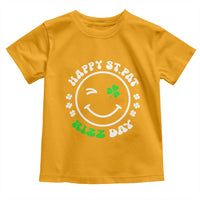 Funny St. Patrick's Day Toddler T Shirt Happy St Pat Rizz Day Shamrock Lucky Face