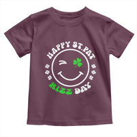 Funny St. Patrick's Day Toddler T Shirt Happy St Pat Rizz Day Shamrock Lucky Face