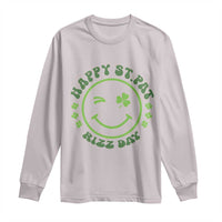 Funny St. Patrick's Day Long Sleeve Shirt Happy St Pat Rizz Day Lucky Shamrock Face