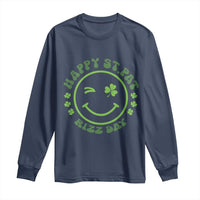 Funny St. Patrick's Day Long Sleeve Shirt Happy St Pat Rizz Day Lucky Shamrock Face