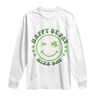 Funny St. Patrick's Day Long Sleeve Shirt Happy St Pat Rizz Day Lucky Shamrock Face