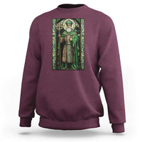 St. Patrick's Day Sweatshirt Saint Patrick Art Aesthetic Stained Glass