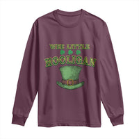 Funny St. Patrick's Day Long Sleeve Shirt Wee Little Hooligan Shamrock Leprechaun Hat