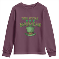 Funny St. Patrick's Day Youth Sweatshirt Wee Little Hooligan Shamrock Leprechaun Hat