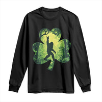 Funny St. Patrick's Day Bigfoot Long Sleeve Shirt Sasquatch Shamrock Irish