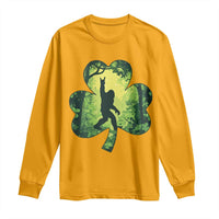 Funny St. Patrick's Day Bigfoot Long Sleeve Shirt Sasquatch Shamrock Irish