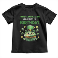 Funny St. Patrick's Day And Birthday Toddler T Shirt Shamrock Cupcake Leprechaun