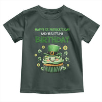 Funny St. Patrick's Day And Birthday Toddler T Shirt Shamrock Cupcake Leprechaun