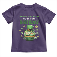 Funny St. Patrick's Day And Birthday Toddler T Shirt Shamrock Cupcake Leprechaun
