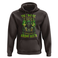 Funny Irish Beer Hoodie The Devil Whispered I'm Coming For You I Whisper Back Bring Beer