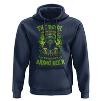 Funny Irish Beer Hoodie The Devil Whispered I'm Coming For You I Whisper Back Bring Beer