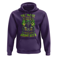 Funny Irish Beer Hoodie The Devil Whispered I'm Coming For You I Whisper Back Bring Beer