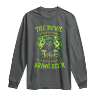 Funny Irish Beer Long Sleeve Shirt The Devil Whispered I'm Coming For You I Whisper Back Bring Beer