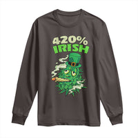 Funny St. Patrick's Day Cannabis Long Sleeve Shirt 420% Irish Weed