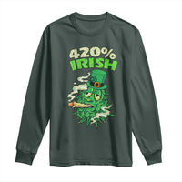 Funny St. Patrick's Day Cannabis Long Sleeve Shirt 420% Irish Weed