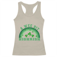 Funny St. Patrick's Day Marijuana Racerback Tank Top A Wee Bit Highrish 420 Weed Cannabis