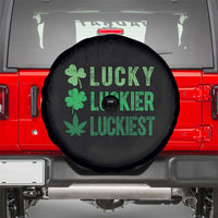 Funny St. Patrick's Day Weed Spare Tire Cover Lucky Luckiest Cannabis Shamrock