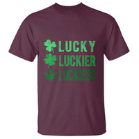 Funny St. Patrick's Day Weed T Shirt Lucky Luckiest Cannabis Shamrock