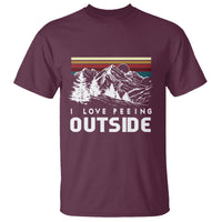 Funny Camping T Shirt I Love Peeing Outside Nature Lover Hiking Men - Wonder Print Shop