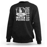 Funny Camping Sweatshirt I Love Peeing Outside Nature Lover Hiking Men - Wonder Print Shop