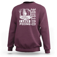 Funny Camping Sweatshirt I Love Peeing Outside Nature Lover Hiking Men - Wonder Print Shop