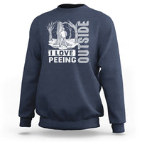 Funny Camping Sweatshirt I Love Peeing Outside Nature Lover Hiking Men - Wonder Print Shop