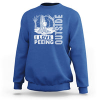 Funny Camping Sweatshirt I Love Peeing Outside Nature Lover Hiking Men - Wonder Print Shop
