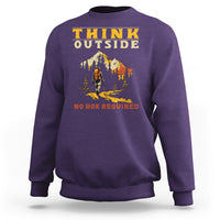 Nature Lover Sweatshirt Think Outside No Box Required - Wonder Print Shop