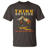 Nature Lover T Shirt Think Outside No Box Required - Wonder Print Shop