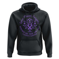 Alzheimer Awareness Hoodie Love Never Forgets Remember For Those Who Cannot Purple Ribbon - Wonder Print Shop