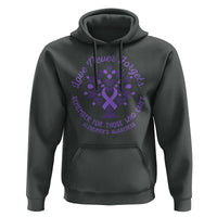 Alzheimer Awareness Hoodie Love Never Forgets Remember For Those Who Cannot Purple Ribbon - Wonder Print Shop