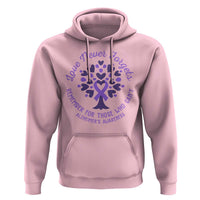 Alzheimer Awareness Hoodie Love Never Forgets Remember For Those Who Cannot Purple Ribbon - Wonder Print Shop