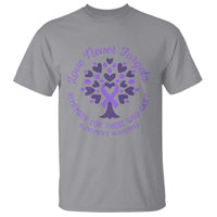 Alzheimer Awareness T Shirt Love Never Forgets Remember For Those Who Cannot Purple Ribbon - Wonder Print Shop
