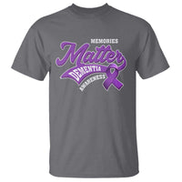 Dementia Awareness T Shirt Memories Matter Purple Ribbon Alzheimer - Wonder Print Shop