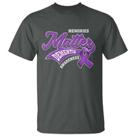 Dementia Awareness T Shirt Memories Matter Purple Ribbon Alzheimer - Wonder Print Shop