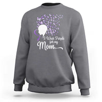 Alzheimer Awareness Sweatshirt I Wear Purple For My Mom Dementia - Wonder Print Shop