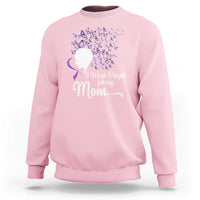 Alzheimer Awareness Sweatshirt I Wear Purple For My Mom Dementia - Wonder Print Shop