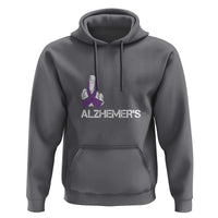 Fuck Alzheimer's Dementia Purple Ribbon Hoodie - Wonder Print Shop