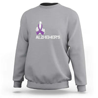 Fuck Alzheimer's Dementia Purple Ribbon Sweatshirt - Wonder Print Shop