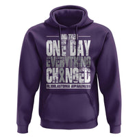 Glioblastoma Awareness Hoodie One Day Everything Changed Brain Tumor - Wonder Print Shop