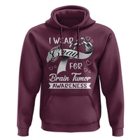 I Wear Gray For Brain Tumor Awareness Hoodie - Wonder Print Shop
