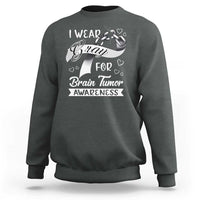 I Wear Gray For Brain Tumor Awareness Sweatshirt - Wonder Print Shop