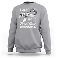 I Wear Gray For Brain Tumor Awareness Sweatshirt - Wonder Print Shop
