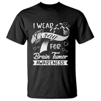 I Wear Gray For Brain Tumor Awareness T Shirt - Wonder Print Shop
