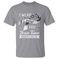 I Wear Gray For Brain Tumor Awareness T Shirt - Wonder Print Shop