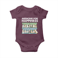 Mental Health Baby Onesie Medicine Fot Happiness Cute Cat