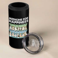 Mental Health 4 in 1 Can Cooler Tumbler Medicine Fot Happiness Cute Cat