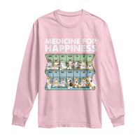 Mental Health Long Sleeve Shirt Medicine Fot Happiness Cute Cat